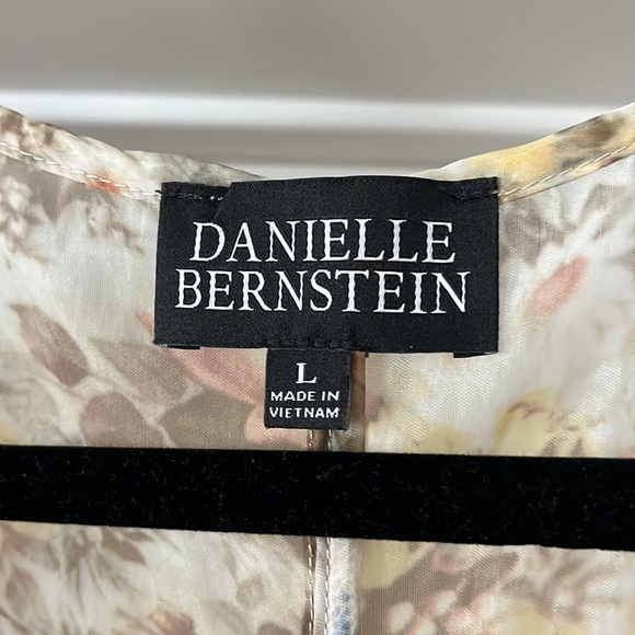 DANIELLE BERNSTEIN Floral puff sleeve dress size large - Picture 3 of 3